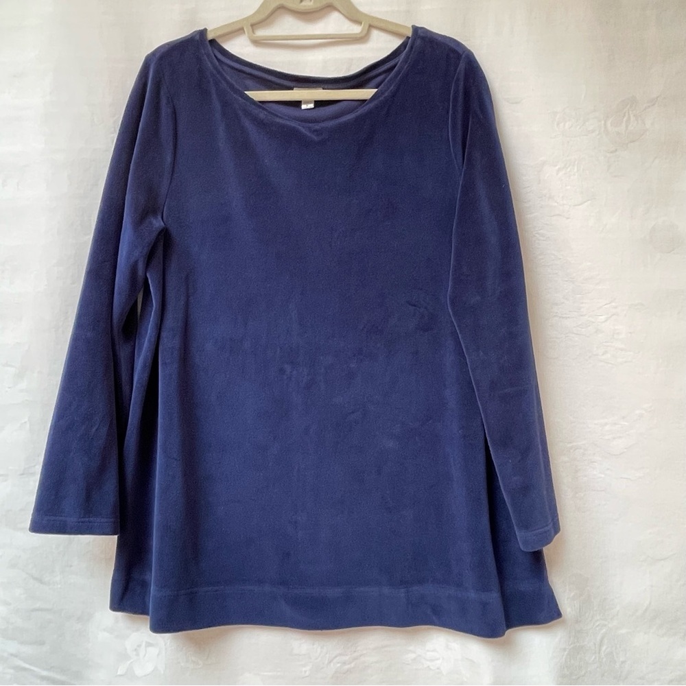 Pure  J Jill Sweater Womens Large Beige Tunic Lagenlook Cotton Blend Knit Top